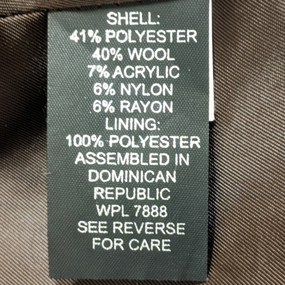 Anne Klein Houndstooth Brown and Cream Jacket Sz M - Picture 7 of 8